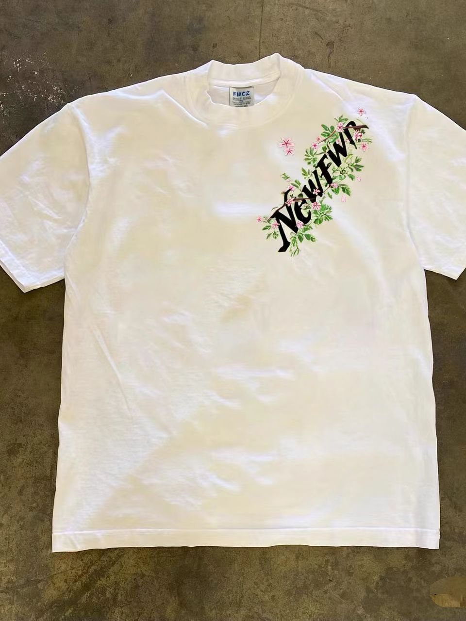 Streetwear Brand With Flowers - 아메리칸 스타일 플로럴 프린트 퓨어 코튼