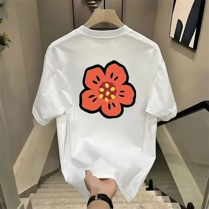 Streetwear Brand With Flowers - 2026 만화 꽃 티셔츠 남성용 코튼