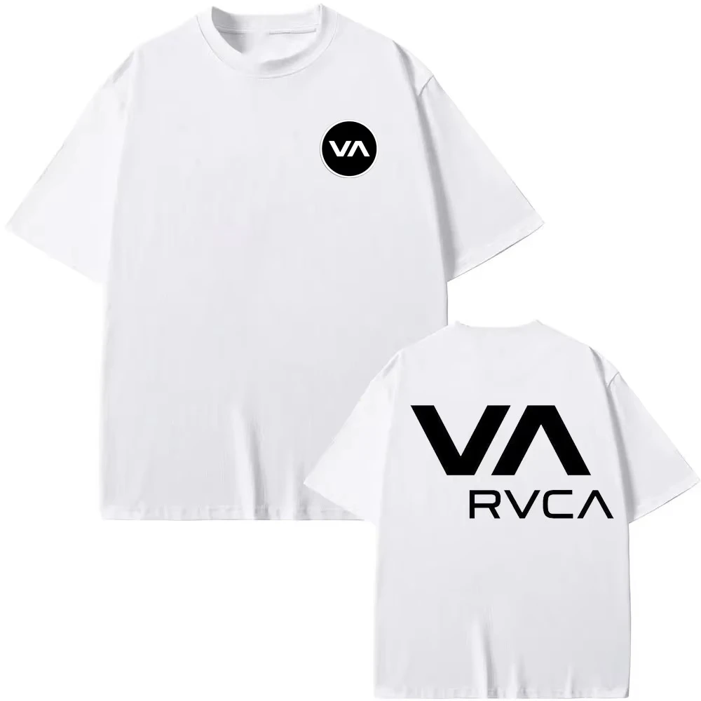 Streetwear Brand Clothing - RVCA T 셔츠 블랙 티 여름
