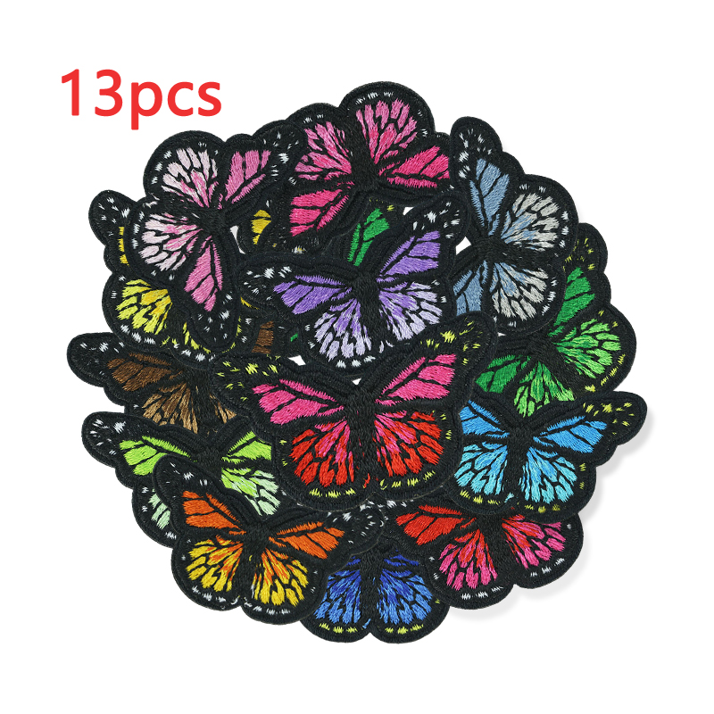 13pcs 많은 나비 패치 의류 팩에 대 한 Parch - Streetwear Brand Stickers 리뷰 및 가격