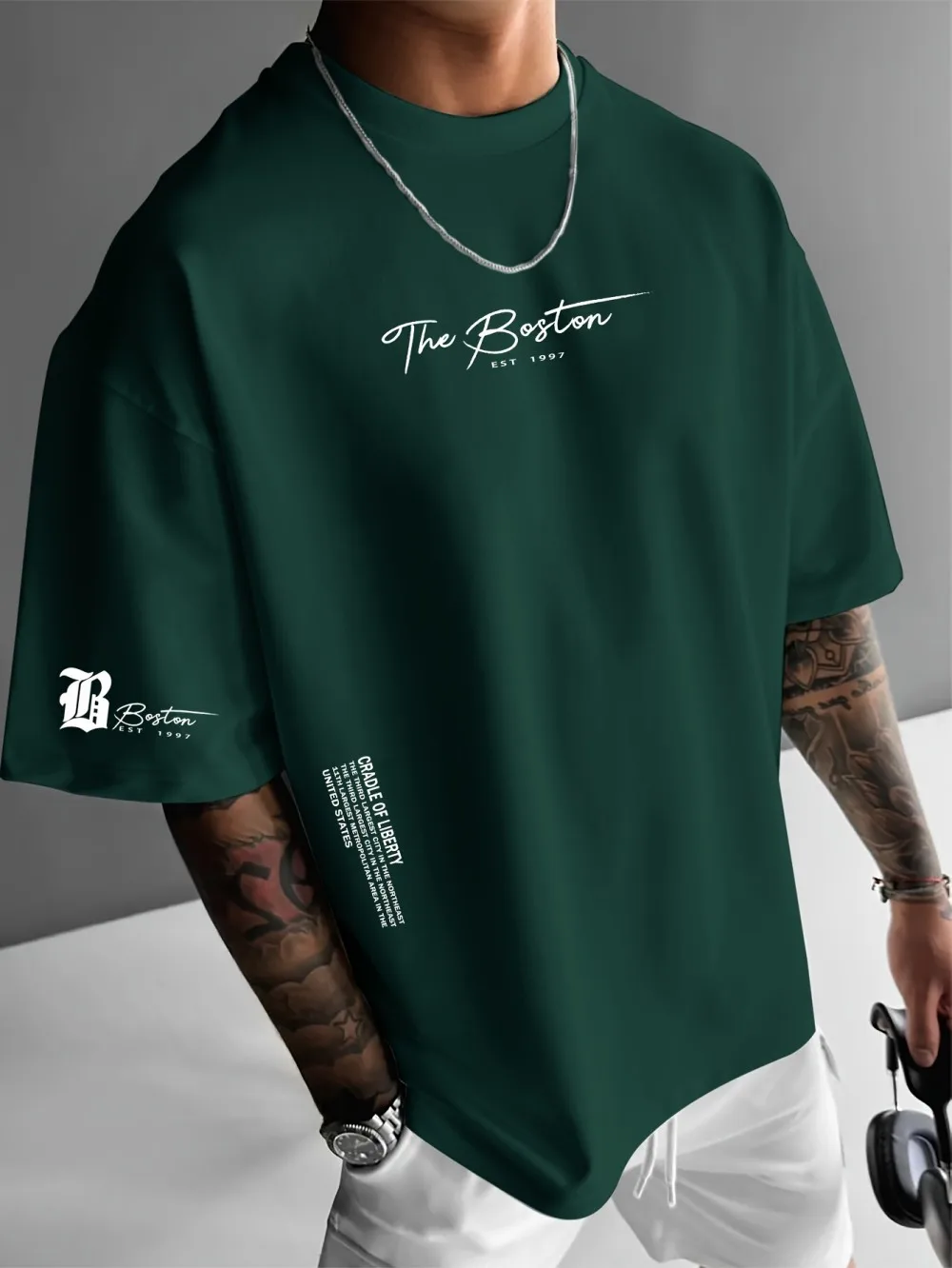 최신 명품 남성 브랜드 레터 프린트 티셔츠, 100%  - Streetwear Brand Clothing 리뷰 및 가격