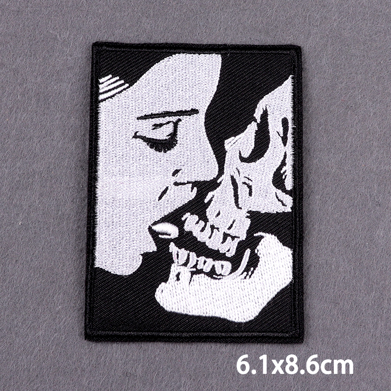 의류용 데스 자수 아이언온 패치 DIY 아플리케 패치, - Streetwear Brand Stickers 리뷰 및 가격