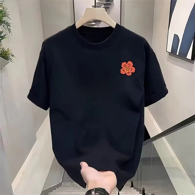 2026 만화 꽃 티셔츠 남성용 코튼 티셔츠 반팔 럭셔 - Streetwear Brand With Flowers 리뷰 및 가격