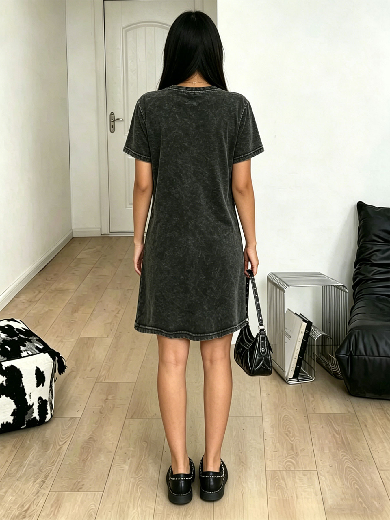 빈티지 워싱 레트로 티셔츠 드레스 (여성용), 라쿤 프 - Japanese Brand Streetwear Vintage 리뷰 및 가격