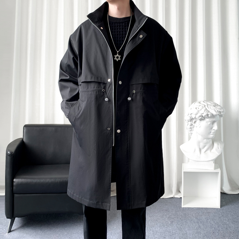 트렌치코트 한국 남성 패션 오버코트, 긴 바람막이 스트 - Streetwear Brand Clothing 리뷰 및 가격