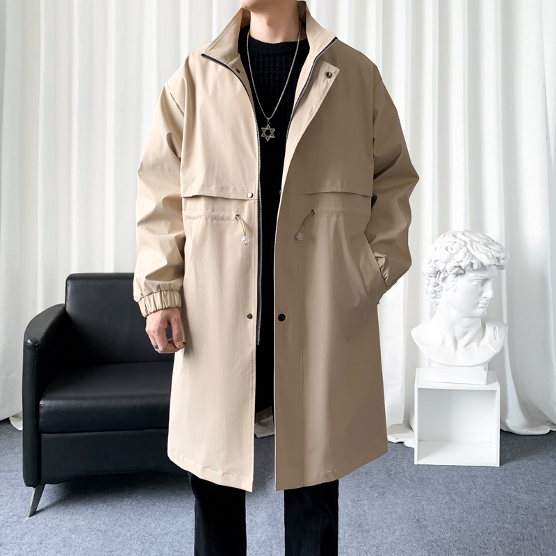 트렌치코트 한국 남성 패션 오버코트, 긴 바람막이 스트 - Streetwear Brand Clothing 리뷰 및 가격