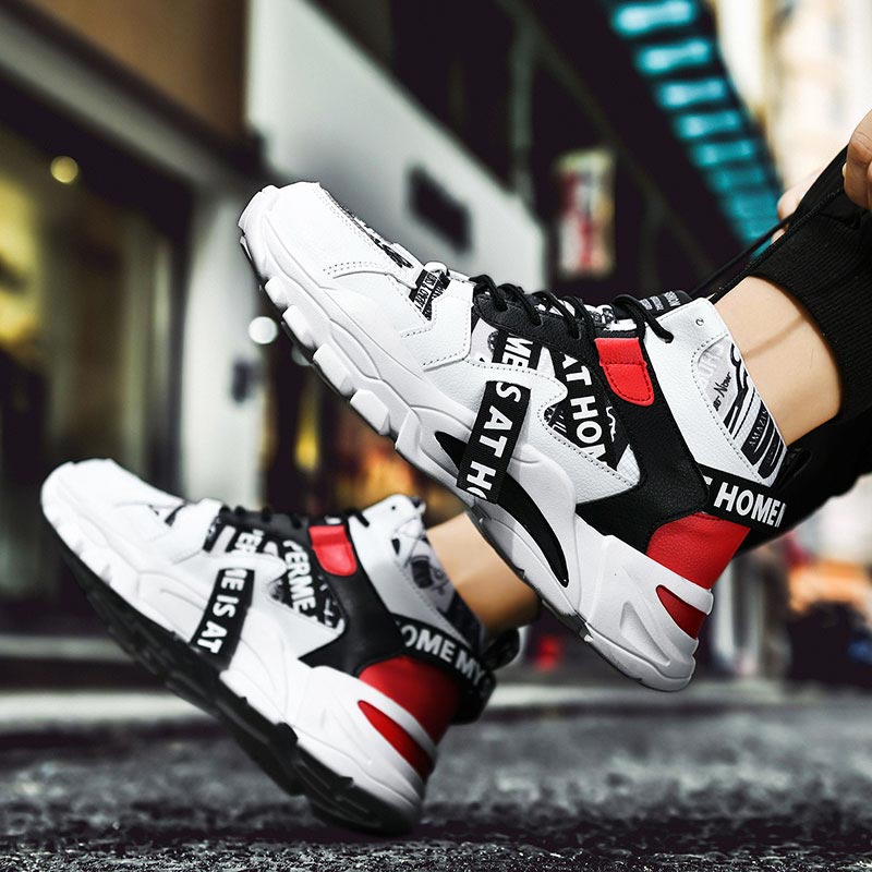 대형 사이즈 하이탑 청키 남자 스니커즈, 스포츠 신발, - Streetwear Brand With White Flowers 리뷰 및 가격