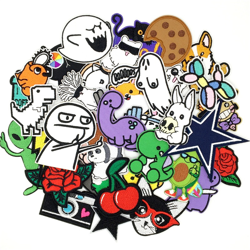 10/15pcs 아민 패치 많은 자수 패치 의류 아플리 - Streetwear Brand Stickers 리뷰 및 가격