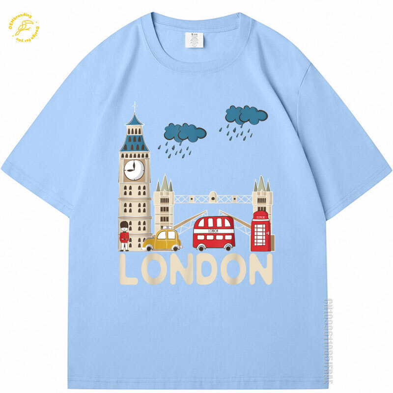 Rainy London Tshirt 귀여운 기념품 대형 - Streetwear Brand London 리뷰 및 가격