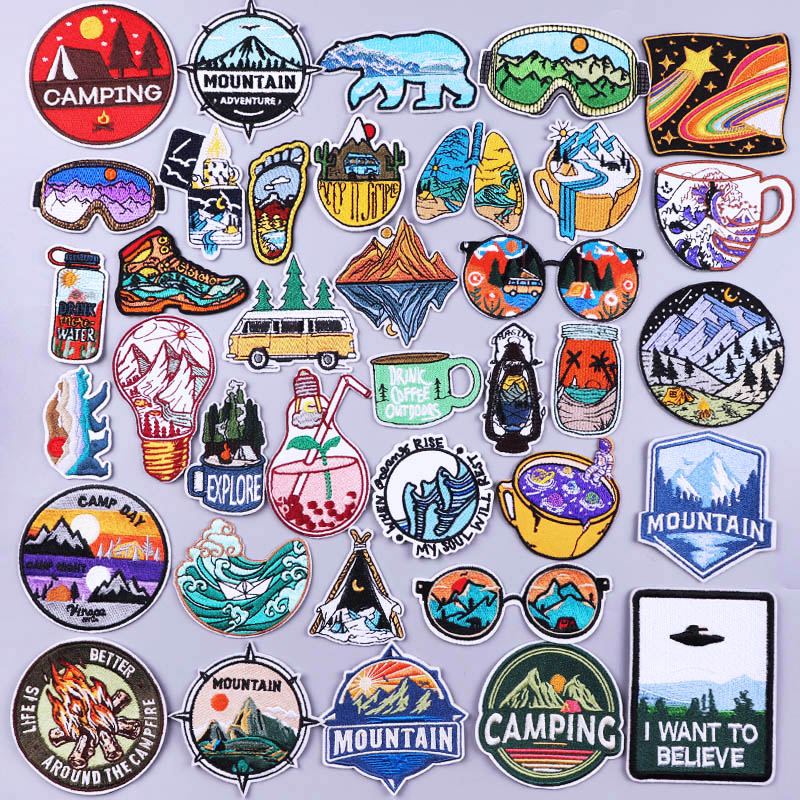 옷 캠프에 대한 패치에 야외 철 의류에 대한 수 놓은  - Streetwear Brand Stickers 리뷰 및 가격