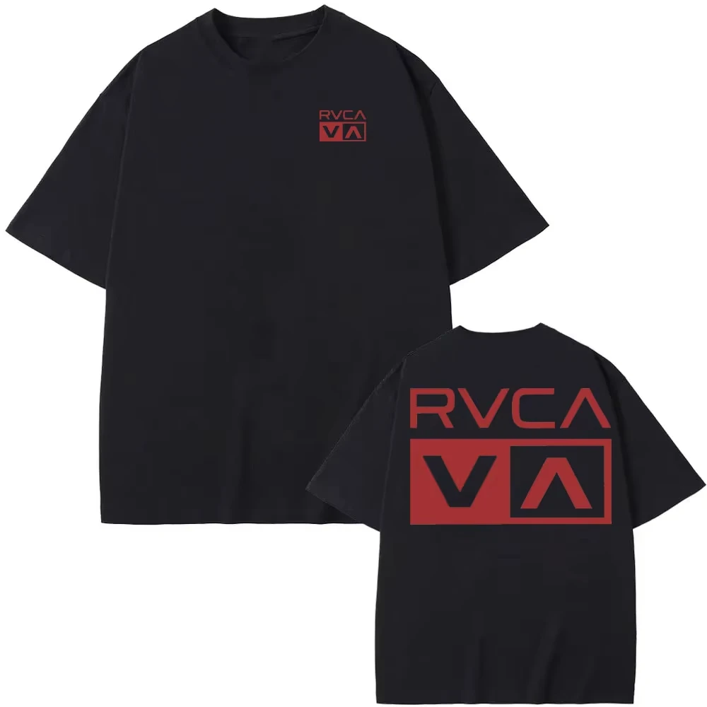 RVCA T 셔츠 블랙 티 여름 코튼 티셔츠 여름 짧은 - Streetwear Brand Clothing 리뷰 및 가격